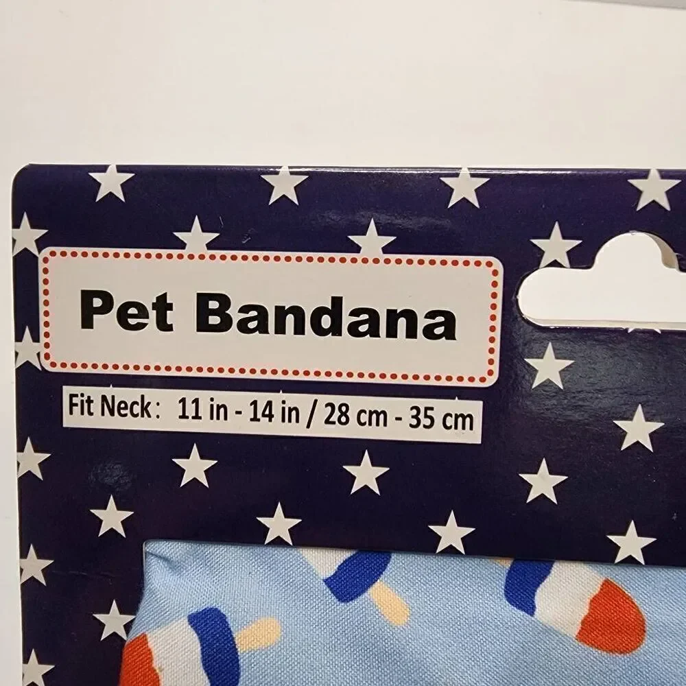 N3 For $15 NWT Patriotic 4th of July Pet Bandanas Set of 2